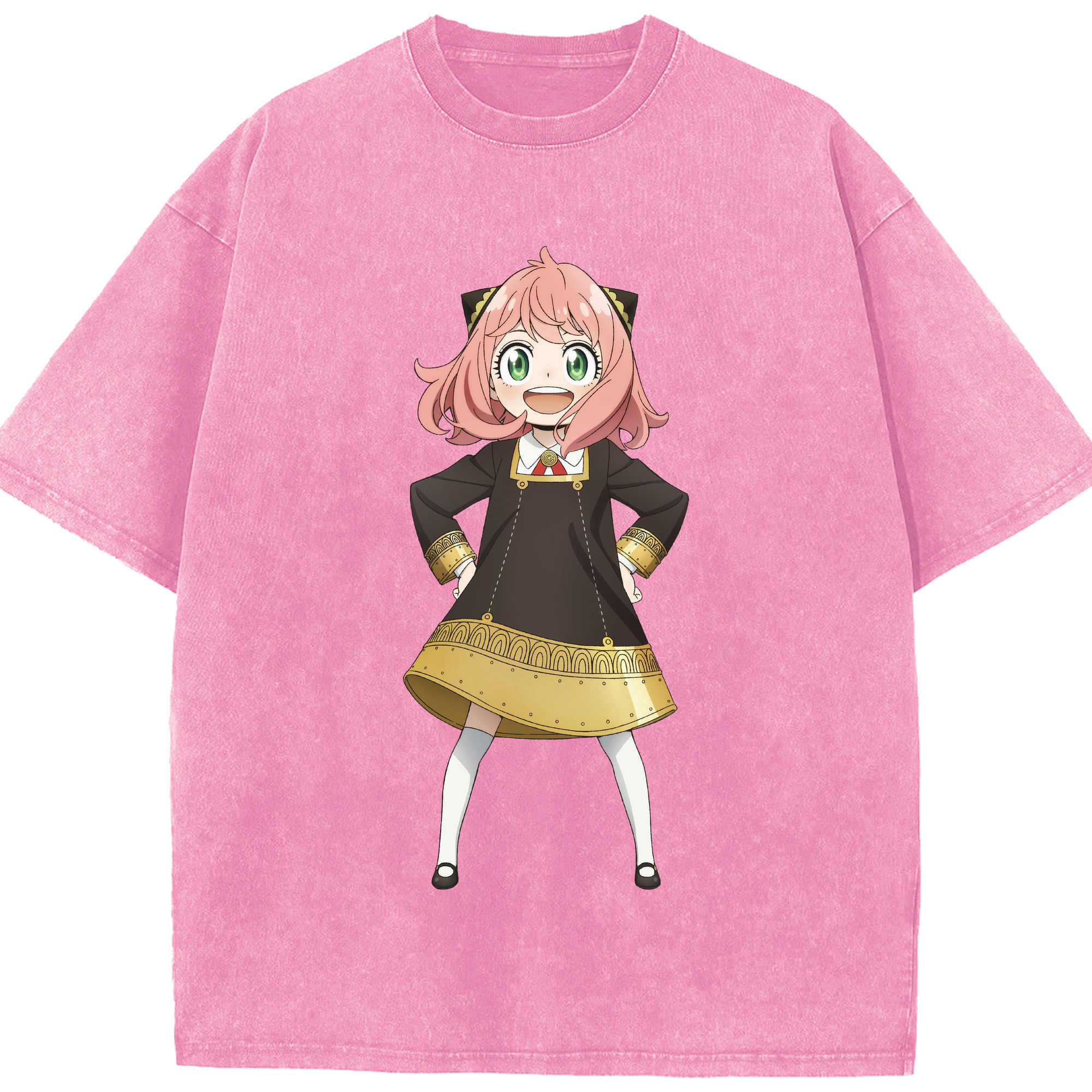 （画像用） SPY×FAMILY间谍家家酒 綿100% ヴィンテージ風 半袖Tシャツ（フロントプリント）